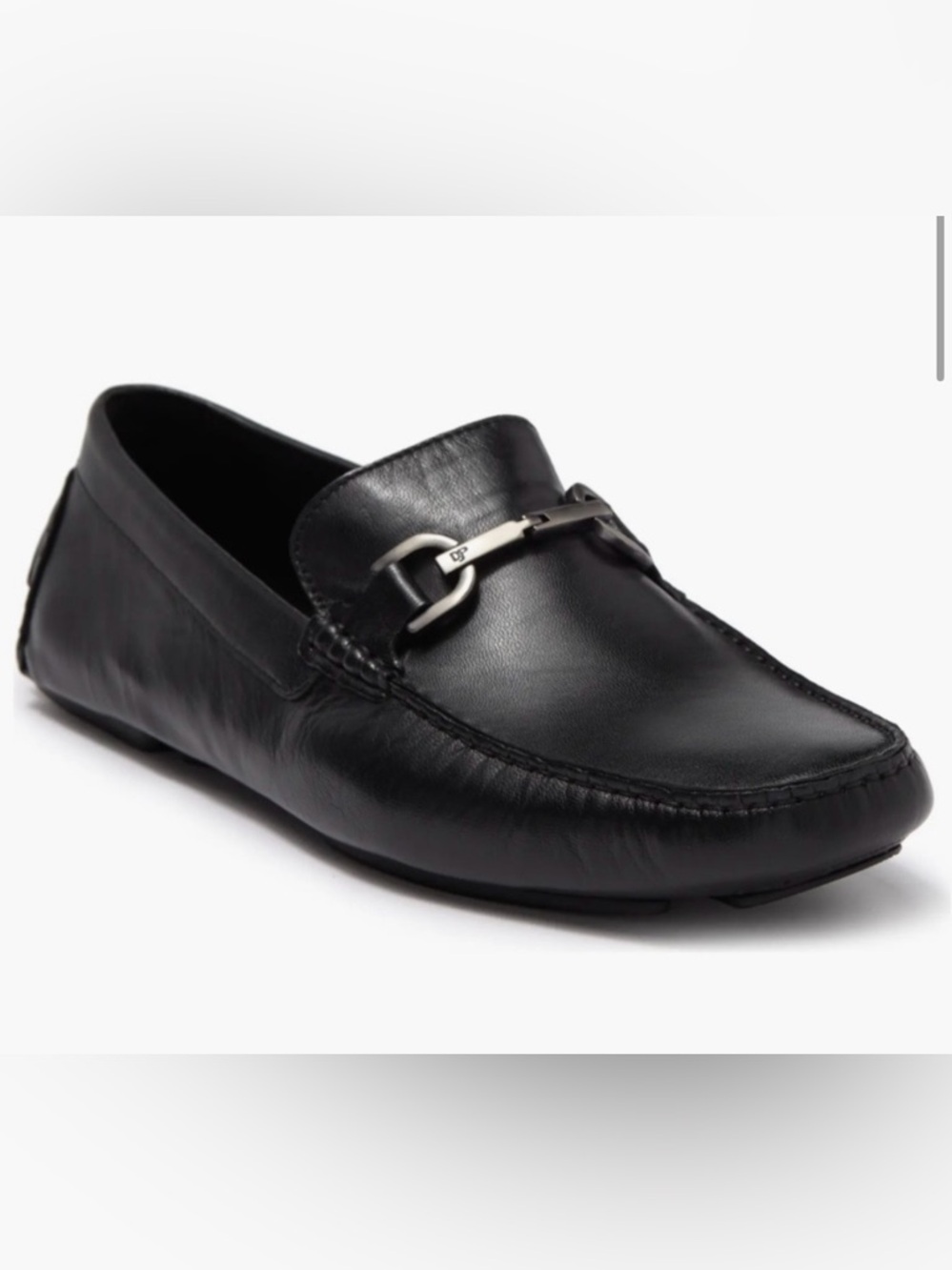 Donald J. Pliner Black Leather Victor Driving Loafers